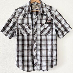 Y2K URBAN PIPELINE SNAP-UP WESTERN STREETWEAR COUNTRY SHIRT MED